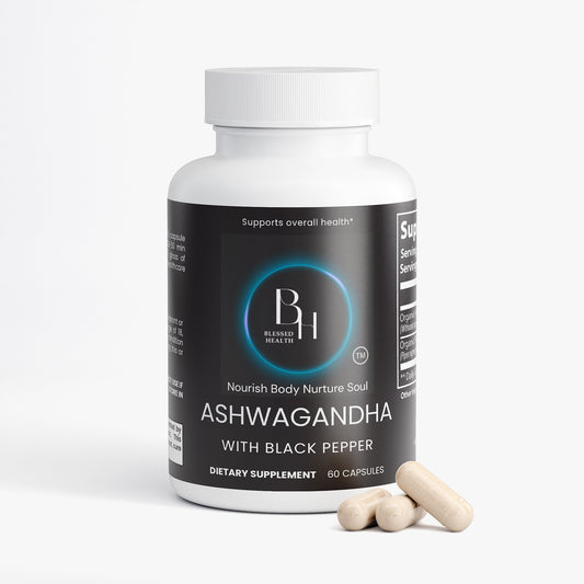 Ashwagandha — Organic Root with Black Pepper for Daily Stress Support