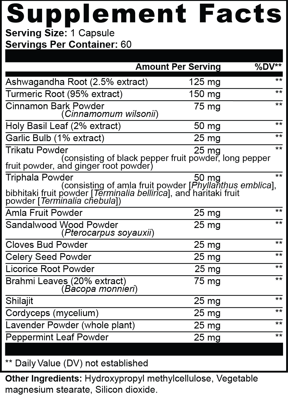 Supplement label