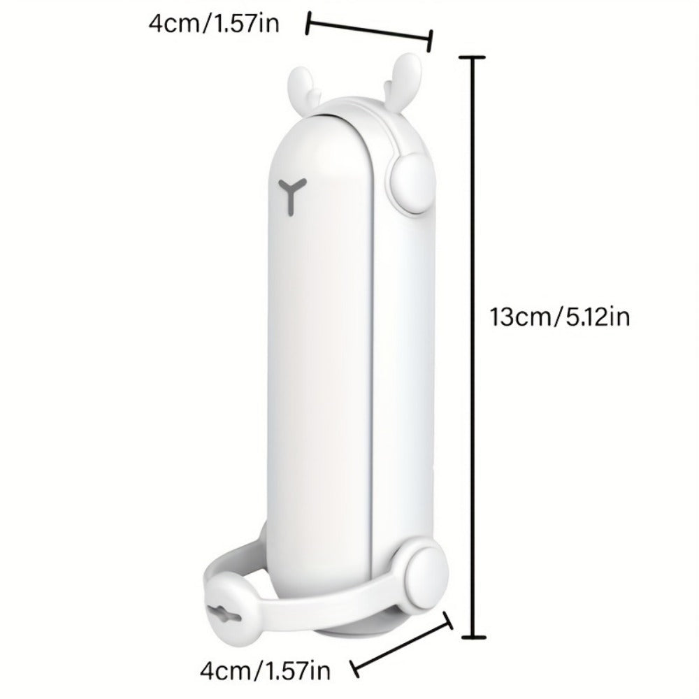 This compact mini fan also works as a power bank and flashlight.