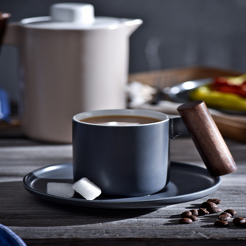 Creative Antique Ceramic Mug With Wooden Handle – Uncategorized at AWSMshop.ai