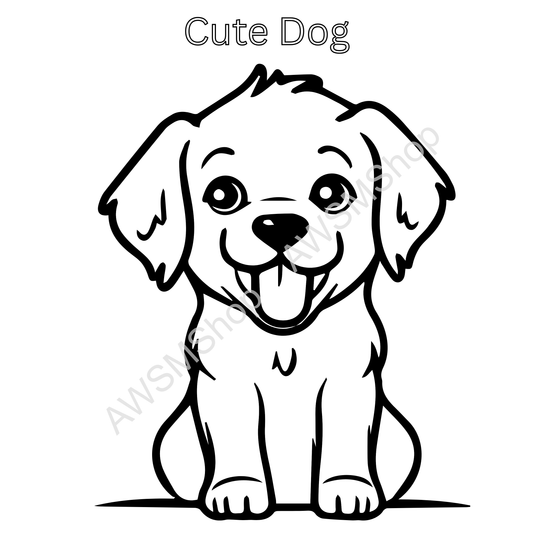 Dog Coloring Page – Printable for Kids