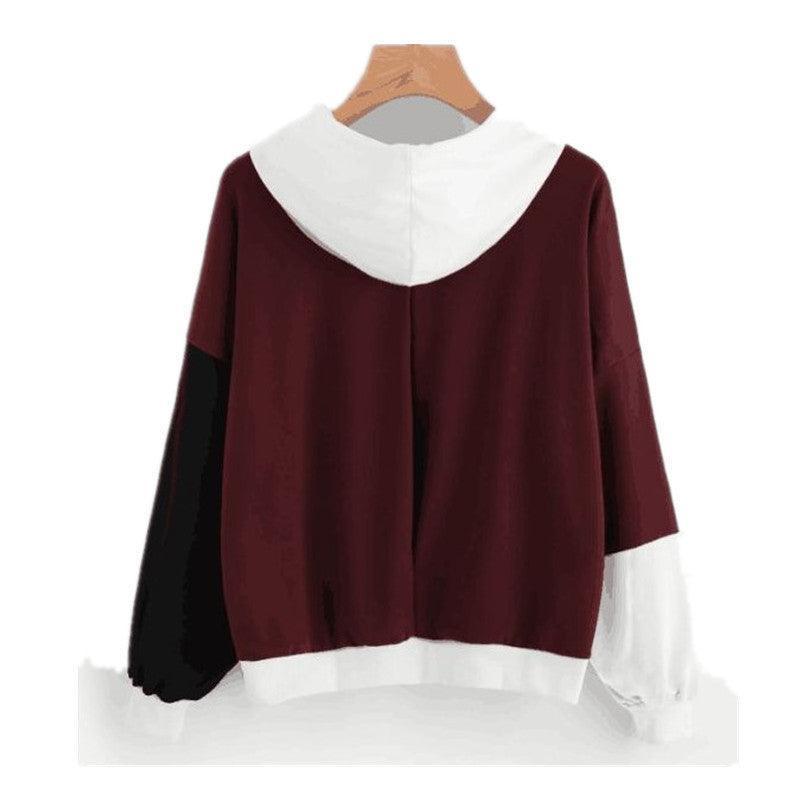 Explosive Color Matching Hooded Sweater for Women Vibrant Stylish & Cozy - Awesome Marketplace